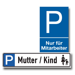 Parkplatzschilder und Parkverbote