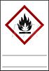 GHS-Symbol entzündlich - zum Selbstbeschriften
