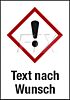 GHS-Symbol mit Text nach Wunsch