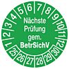 Prüfplakette - Nächste Prüfung gem. BetrSichV