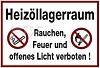 Heizöllagerraum-Rauchen,Feuer verboten