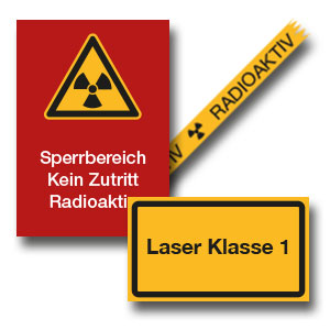 Strahlenschutz- und Laserkennzeichnung