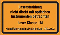 Laser Klasse 1M - Laserstrahlung
