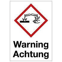 Ätzwirkung - Warning / Achtung