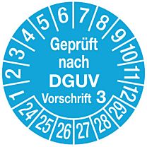 Prüfplakette - Geprüft nach DGUV Vorschrift 3