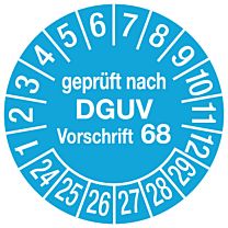 Prüfplakette - Geprüft nach DGUV Vorschrift 68