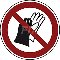 Schutzhandschuhe verboten