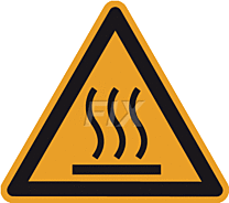 Warnung vor heißer Oberfläche