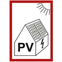 Hinweis auf Photovoltaikanlage