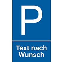 Parkplatz: Text nach Wunsch