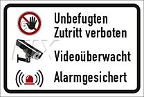 Zutritt verboten  - videoüberwacht