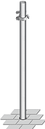 Rohrpfosten, Ø 76 mm