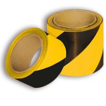 Warnmarkierungsband mit rückseitigem Abdeckpapier, gelb/schwarz