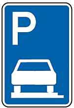 Parken auf Gehwegen ganz in Fahrtrichtung links