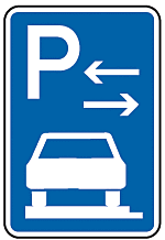 Parken auf Gehwegen ganz in Fahrtrichtung links Mitte