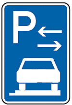 Parken auf Gehwegen ganz in Fahrtrichtung rechts Mitte
