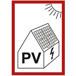 Aufkleber Fremdspannung Photovoltaik, Aufkleber, Sicherheit